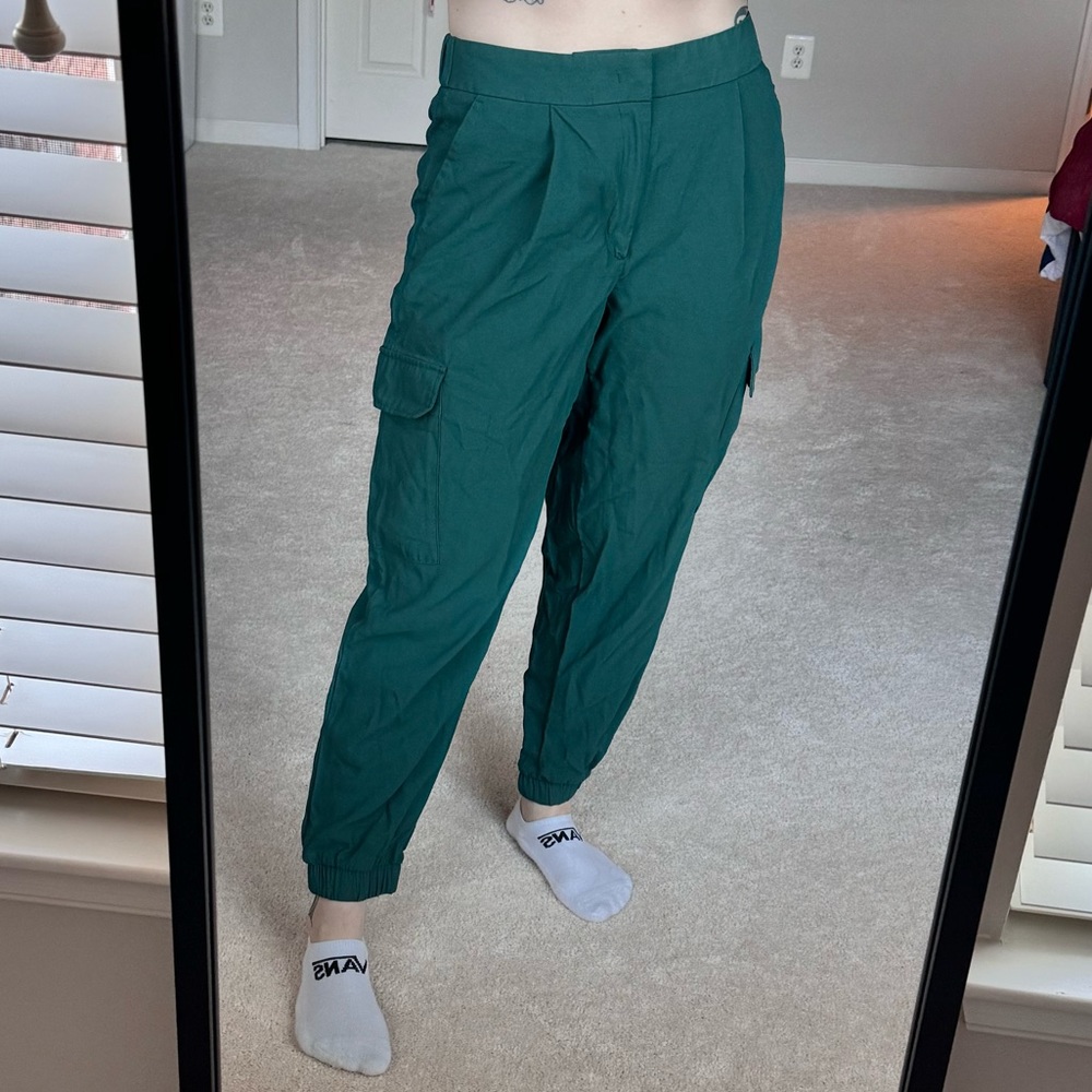 A New Day Women's High-Rise Ankle Jogger Pants "Teal"  Size 8